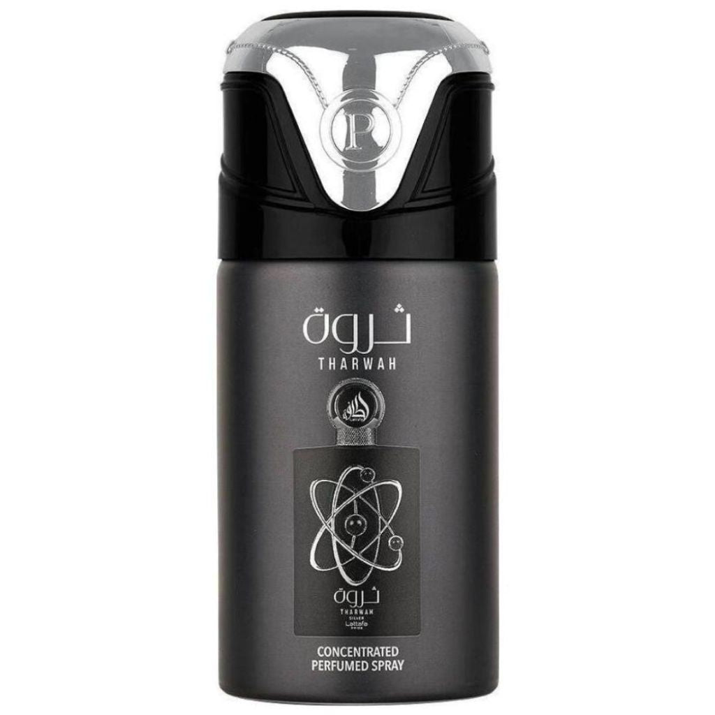 Spray Tharwah Silver Concentrated Perfumed Body Spray 250 ml/9 Fl .oz For Men