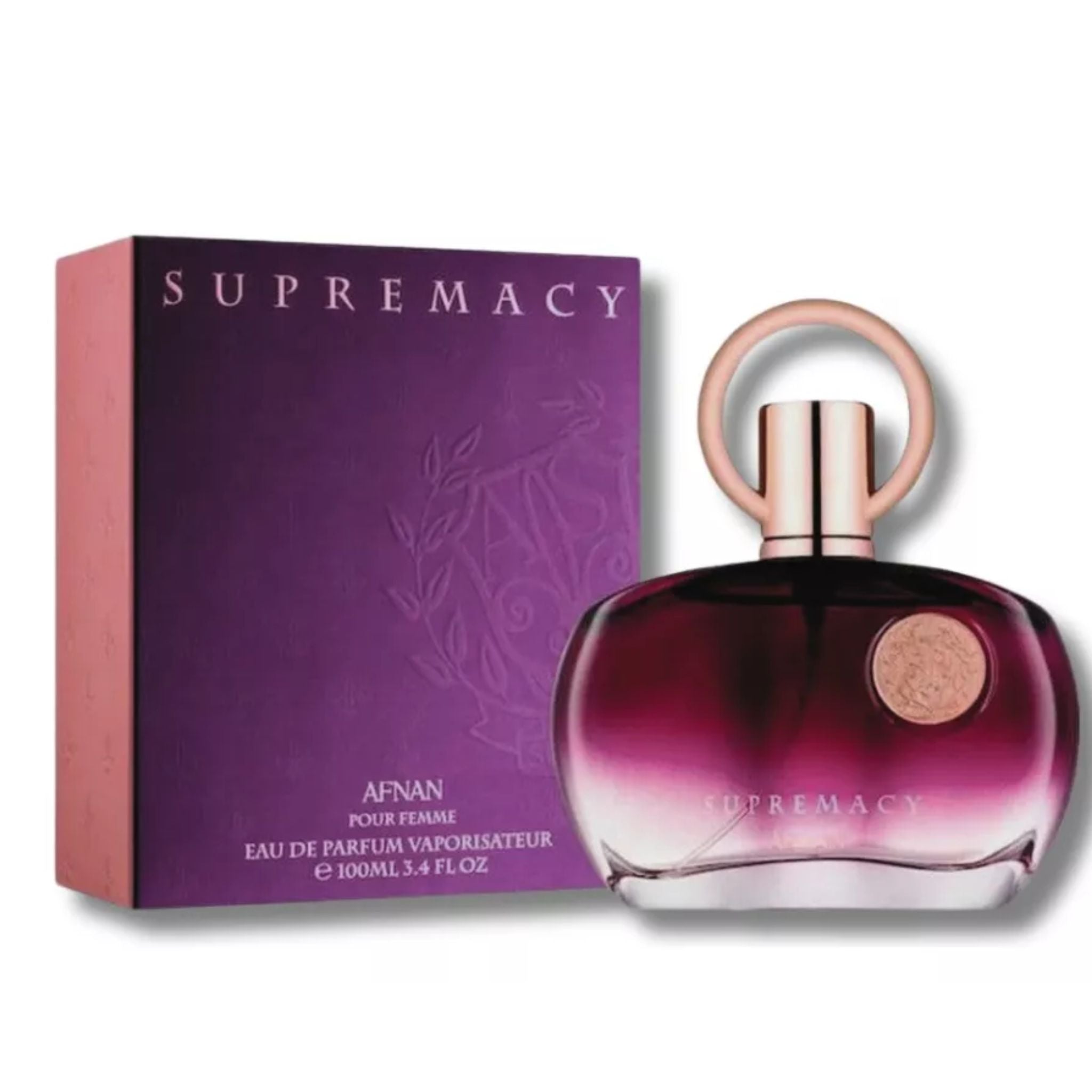 Perfume AFNAN SUPREMACY PURPLE 3.4 EDP WOMEN SET: Fragancia + Cremas